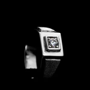 Iced out men's ring silver 925 rhodium coated (Copy)