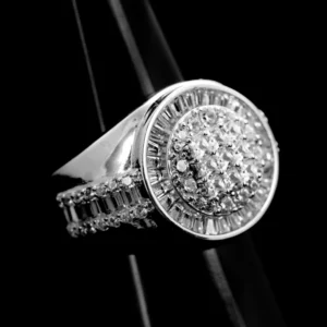 Iced out men's ring silver 925 rhodium coated (Copy)